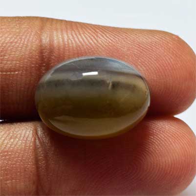 Natural 18x13x8.8mm Cabochon Oval Chalcedony