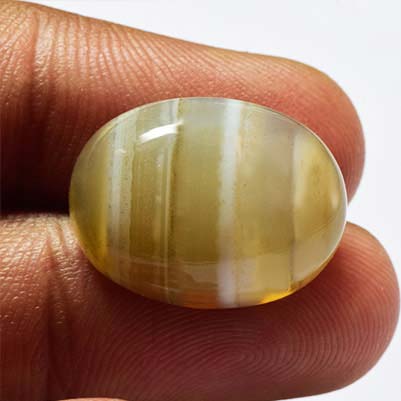 Natural 20x15.2x8.3mm Cabochon Oval Chalcedony