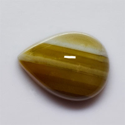 Natural 16x12x7.7mm Cabochon Pear Chalcedony