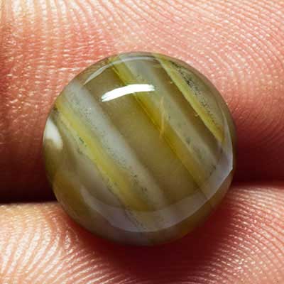 Natural 12x12x6.2mm Cabochon Round Chalcedony