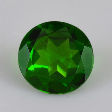 Natural 7x7x3.4mm Faceted Round Chrome Diopside