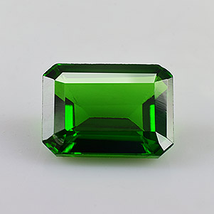 Natural 8x6x3.7mm Faceted Octagon Chrome Diopside