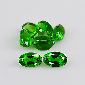 Natural 5x3x2.10mm Faceted Oval Chrome Diopside