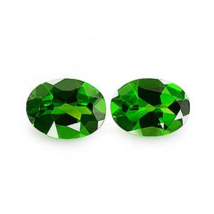 Natural 8x6x3.70mm Faceted Oval Chrome Diopside