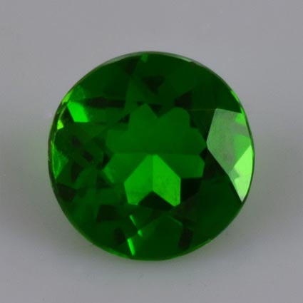 Natural 5x5x2.9mm Faceted Round Chrome Diopside