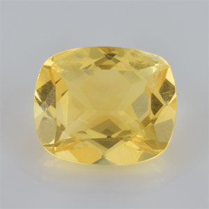 Natural 12x10x6.10mm Faceted Cushion Citrine