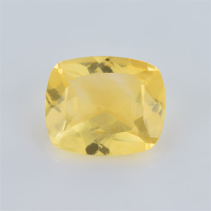 Natural 12x10x5.40mm Faceted Cushion Citrine