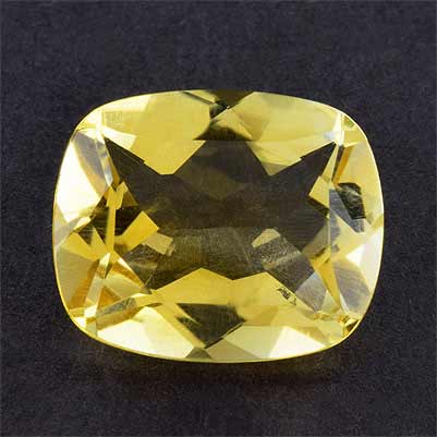 Natural 12x10x5.9mm Faceted Cushion Citrine