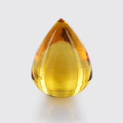 Natural 12x9.5mm Plain Drop Citrine