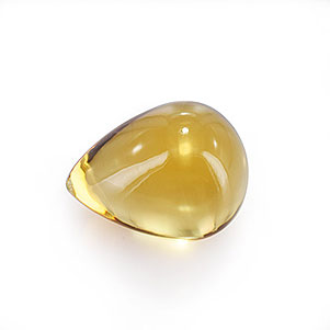 Natural 13.5x10mm Plain Drop Citrine