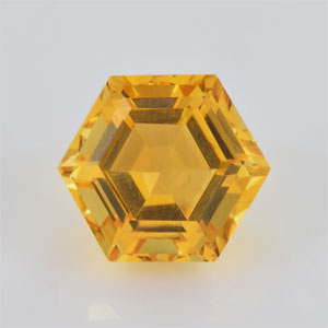 Natural 10x10x7.50mm Faceted Hexagon Citrine