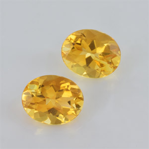 Natural 10x8x5.50mm Faceted Oval Citrine