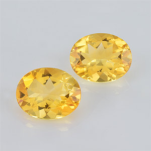 Natural 10x8x5mm Faceted Oval Citrine