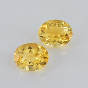 Natural 10x8x5mm Faceted Oval Citrine