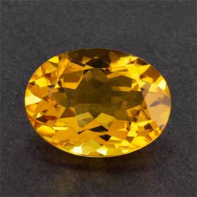 Natural 12x9x6.4mm Faceted Oval Citrine