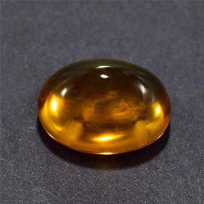 Natural 16.3x14.2x8.2mm Cabochon Oval Citrine