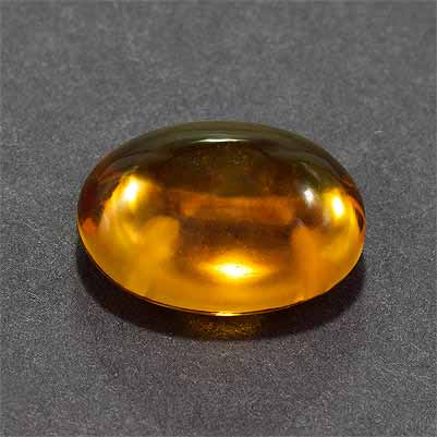 Natural 16.3x14.3x8.1mm Cabochon Oval Citrine