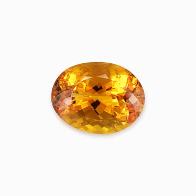 Natural 22.30x16.96x14mm Faceted Oval Citrine