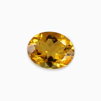 Natural 10x8x5mm Faceted Oval Citrine