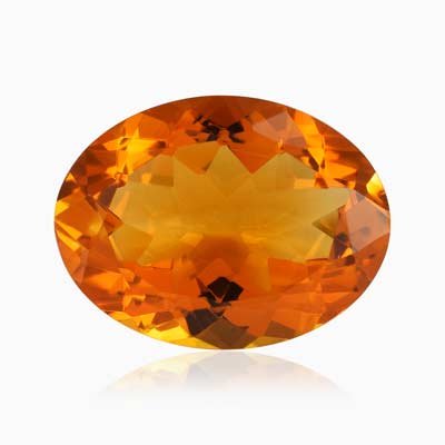 Natural 24x18x10.60mm Faceted Oval Citrine