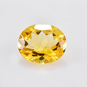 Natural 12x10x6.4mm Faceted Oval Citrine