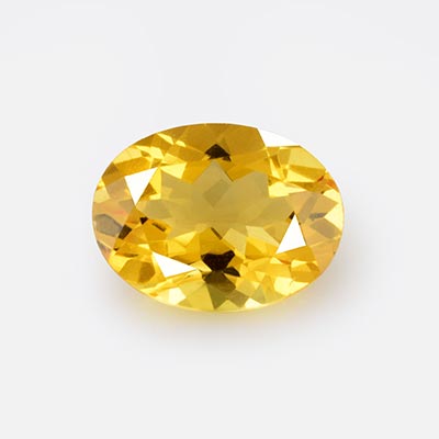 Natural 12x9x6.3mm Faceted Oval Citrine