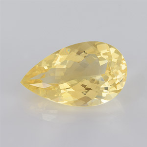 Natural 25x15x10.5mm Faceted Pear Citrine