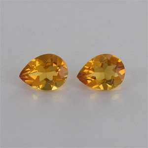 Natural 8x6x4.2mm Faceted Pear Citrine