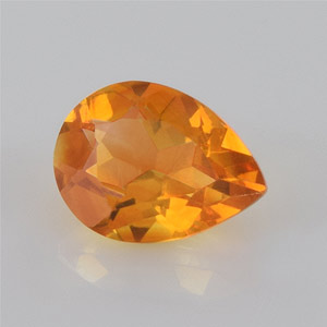 Natural 8x6x4.10mm Faceted Pear Citrine