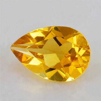 Natural 10x7x4.70mm Faceted Pear Citrine