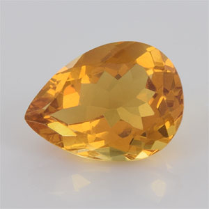 Natural 12x9x6mm Faceted Pear Citrine