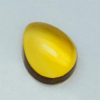 Natural 7.6x6.1x4mm Cabochon Pear Citrine