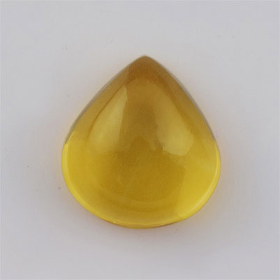 Natural 8.1x7.4x4.1mm Cabochon Pear Citrine