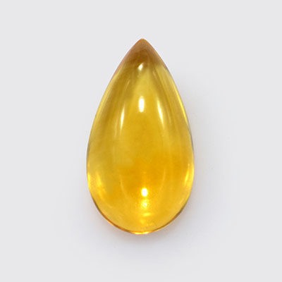 Natural 13x7.4x4.3mm Cabochon Pear Citrine