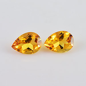 Natural 6.7x5x3.7mm Faceted Pear Citrine