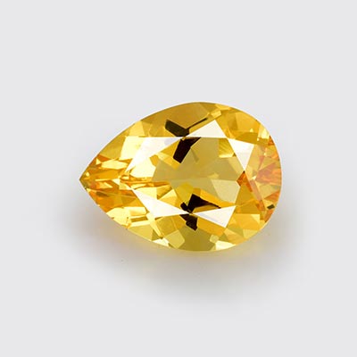 Natural 11x8x5.8mm Faceted Pear Citrine