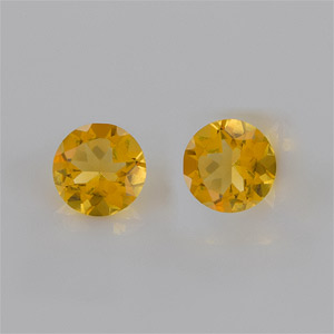 Natural 7x7x4.5mm Faceted Round Citrine