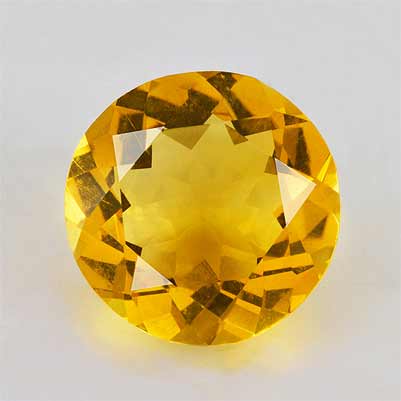 Natural 10x10x5.6mm Faceted Round Citrine