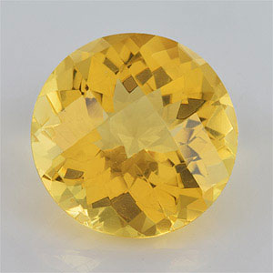 Natural 14x14x9.2mm Faceted Round Citrine