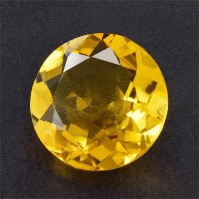 Natural 14x14x6.90mm Faceted Round Citrine