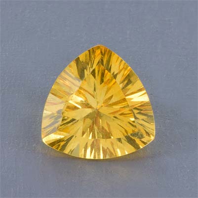 Natural 9.1x9.1x5.6mm Faceted Trillion Citrine