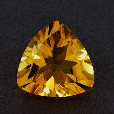 Natural 10x10x5.4mm Faceted Triangle Citrine