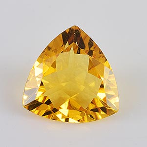 Natural 10x10x4.5mm Faceted Triangle Citrine