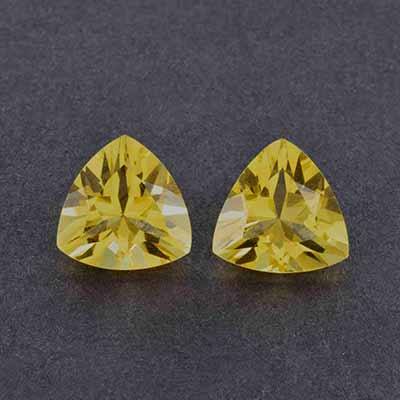 Natural 10x10x6.4mm Faceted Triangle Citrine