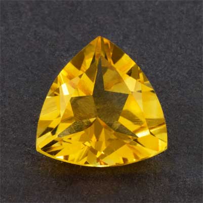 Natural 9.5x9.5x5.10mm Faceted Triangle Citrine