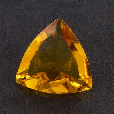 Natural 7.5x7.5x3.3mm Faceted Triangle Citrine