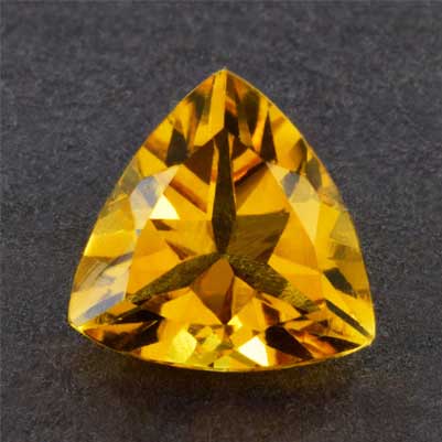 Natural 7.5x7.5x4.6mm Faceted Triangle Citrine