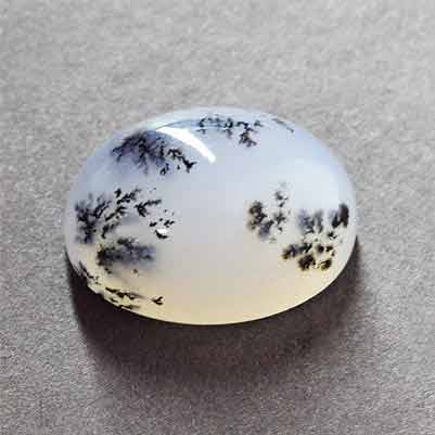 Natural 20x15.20x9.6mm Cabochon Oval Dendrite Opal