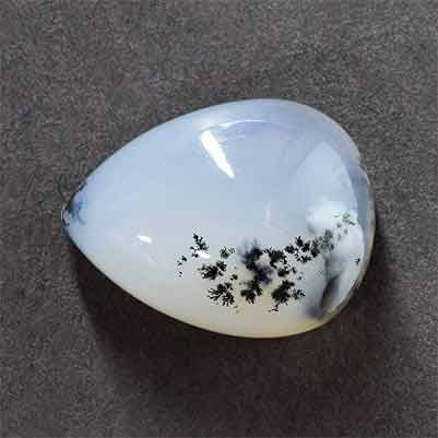 Natural 16x12x7.5mm Cabochon Pear Dendrite Opal