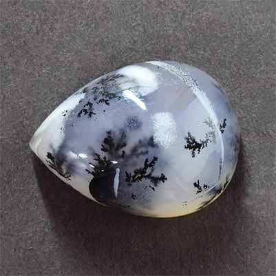 Natural 20x15x9.4mm Cabochon Pear Dendrite Opal